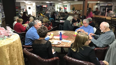 People Gathered in the club house