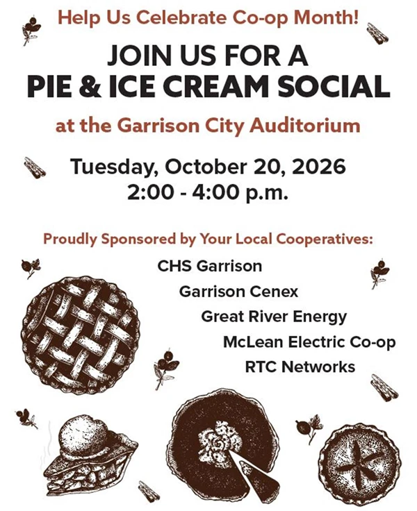 Image showing Co-Op Pie & Ice Cream Social in Garrison North Dakota