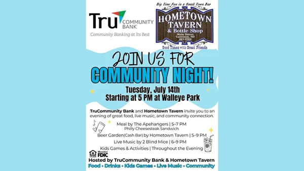 Image showing TruCommunity Bank & Hometown Tavern: Community Night in Garrison North Dakota