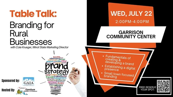 Image showing Garrison Chamber Table Talk: Branding for Rural Businesses in Garrison North Dakota