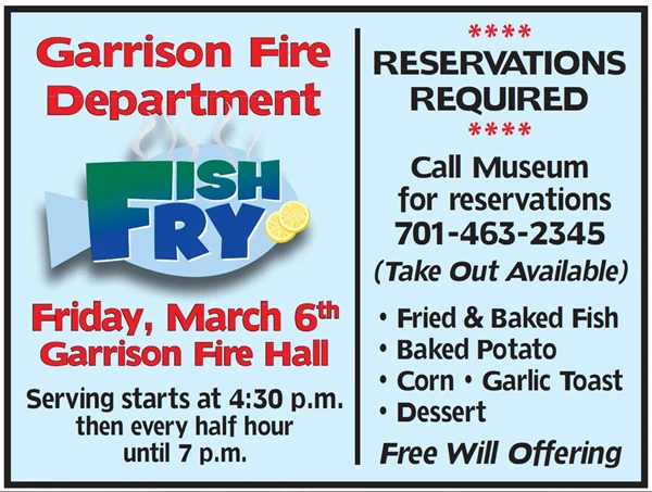 Image showing Garrison Fire Department Spring Fish Fry in Garrison North Dakota